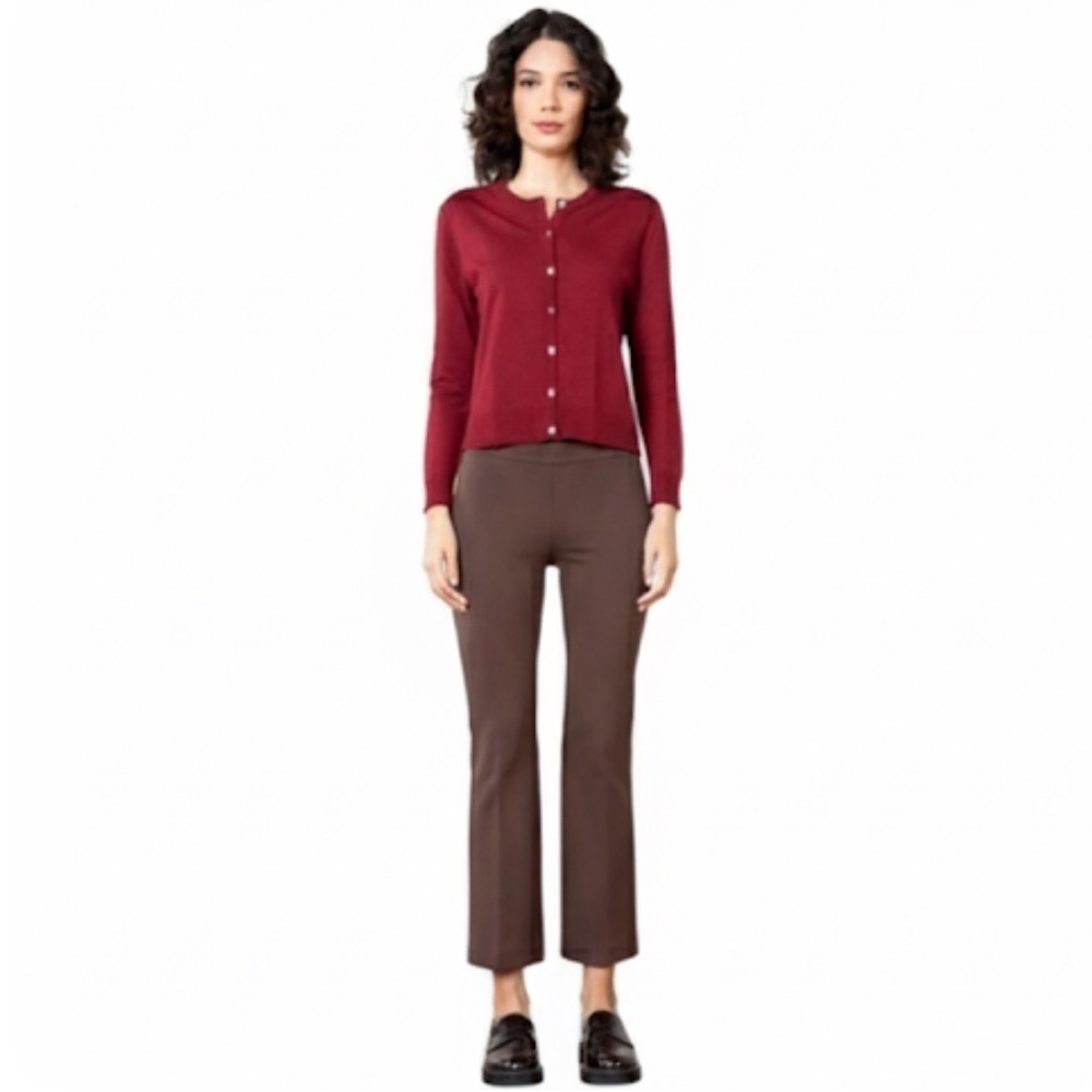Avenue Montaigne Brown “LEO” Cropped And Flare Pants Size 2 New Without Tags!
